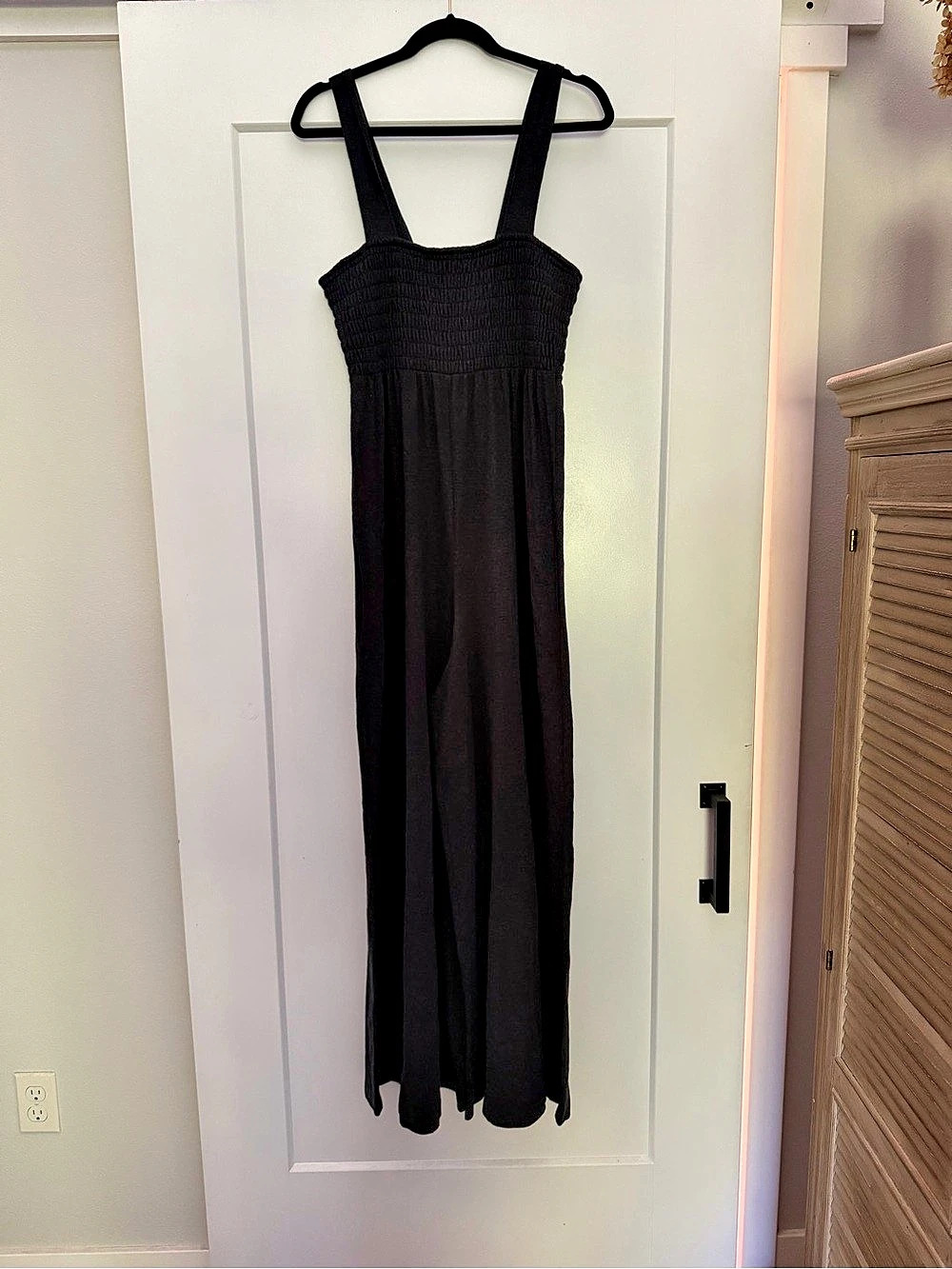 FP Beach Black Wide-Leg Jumpsuit Size Large Like New